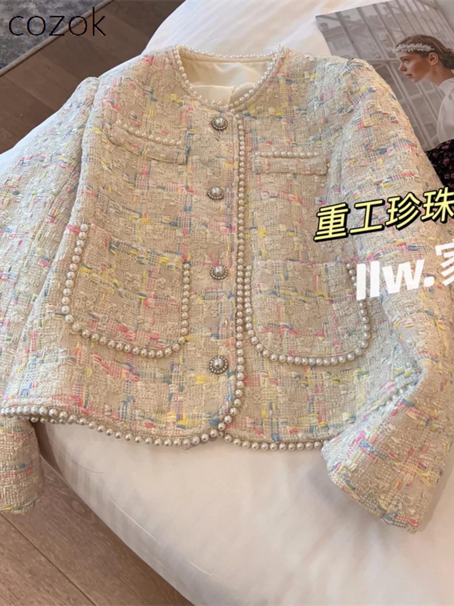 European Station Pearl Coat for Women 2023 Autumn Clothes New French Socialite Elegant High-End Top Sweet Office Lady Jackets
European Station Pearl Coat for Women 2023 Autumn Clothes New French Socialite Elegant High-End Top Sweet Office Lady Jackets
