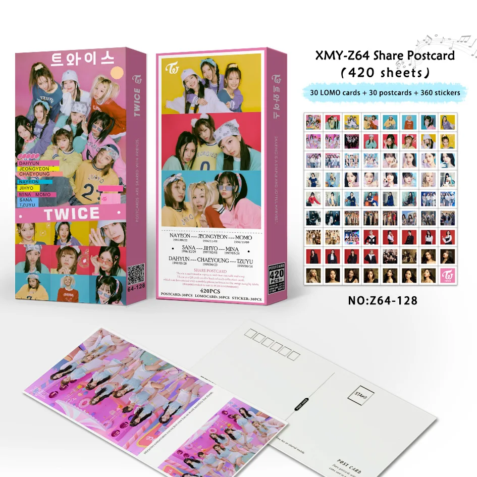 420PCS Kpop Hot Selling Star Surrounding Postcard TWICE New Album HARE Collection Card Star Video Audio Sharing Fans Gifts
420PCS Kpop Hot Selling Star Surrounding Postcard TWICE New Album HARE Collection Card Star Video Audio Sharing Fans Gifts