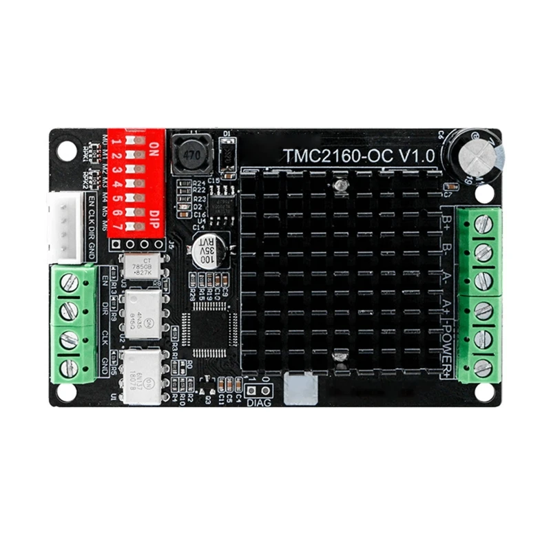 TMC2160-OC Motor Driver Big Current 4.33A Mute and Support 64 Microsteps with Large Heatsink
TMC2160-OC Motor Driver Big Current 4.33A Mute and Support 64 Microsteps with Large Heatsink