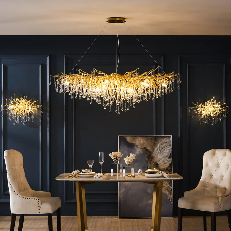 Light Luxury Crystal Led Chandeliers Modern Simple Living Room Bedroom Water Drop Chandelier Home Indoor Decor Lighting Fixtures
Light Luxury Crystal Led Chandeliers Modern Simple Living Room Bedroom Water Drop Chandelier Home Indoor Decor Lighting Fixtures