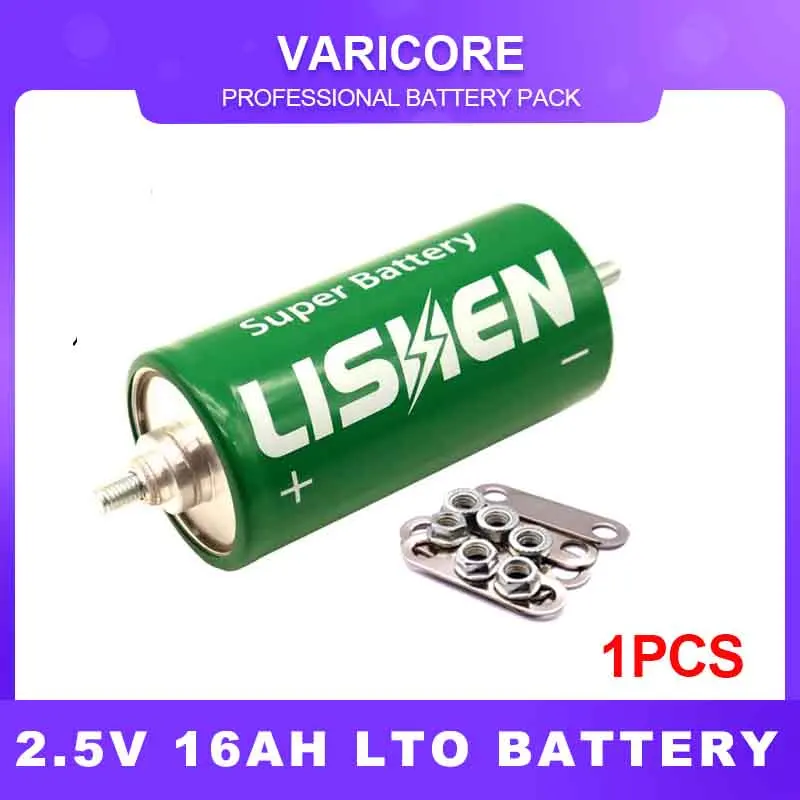 1pcs 2.5V 16Ah LTO lithium Titanate Battery for Lishen 16000mAh 20C low temperature resistant DIY 12v 24v batteries Grade A
1pcs 2.5V 16Ah LTO lithium Titanate Battery for Lishen 16000mAh 20C low temperature resistant DIY 12v 24v batteries Grade A