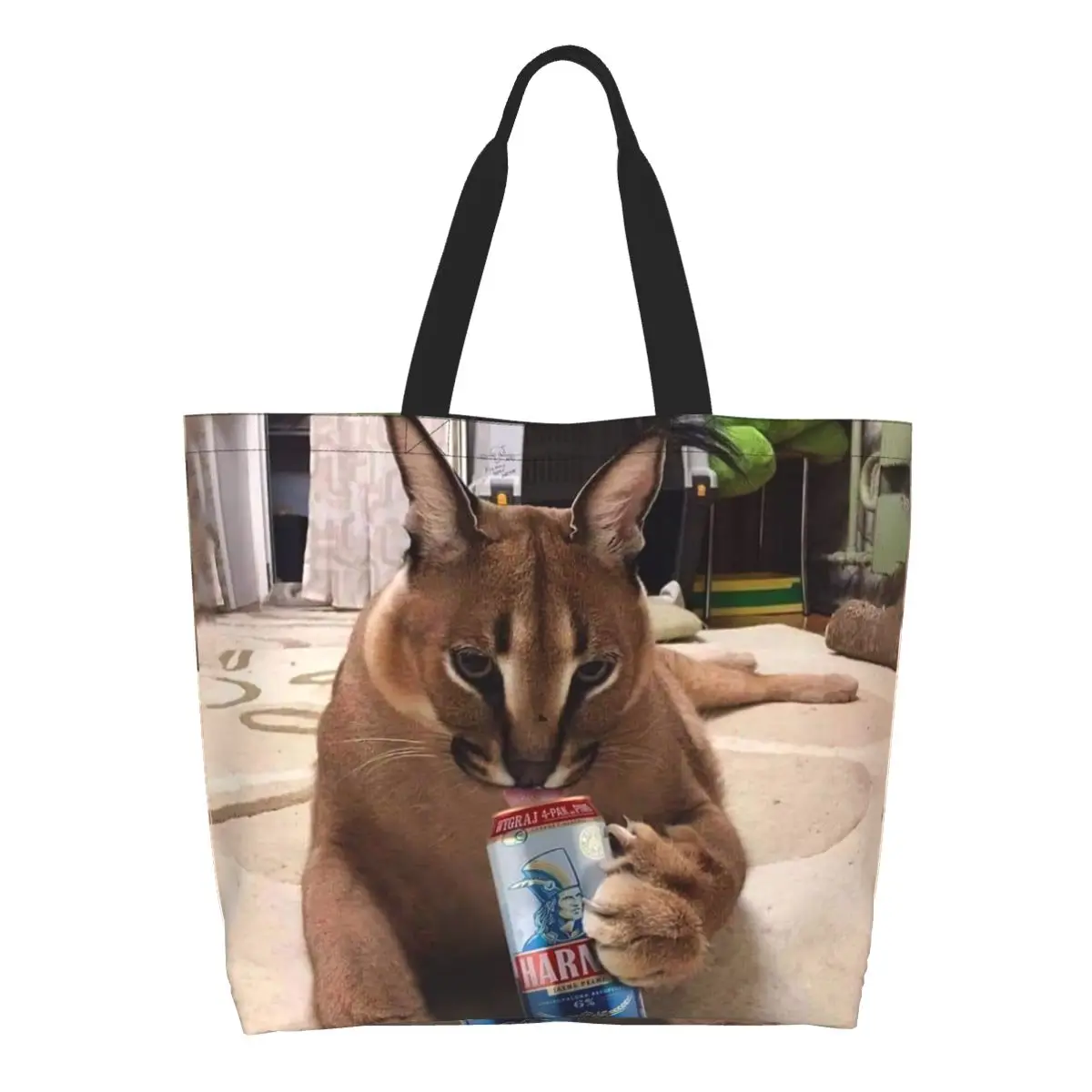 Funny Funny Floppa Drinking Shopping Tote Bag Reusable Caracal Cat Canvas Groceries Shopper Shoulder Bag
Funny Funny Floppa Drinking Shopping Tote Bag Reusable Caracal Cat Canvas Groceries Shopper Shoulder Bag