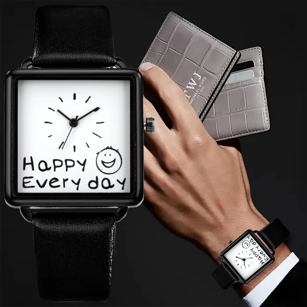 Man and Woman Couple Watch Minimalist Quartz Wristwatch Gifts for Boyfriend Casual Cute Smiley Happy Everyday Dial Reloj Hombre
Man and Woman Couple Watch Minimalist Quartz Wristwatch Gifts for Boyfriend Casual Cute Smiley Happy Everyday Dial Reloj Hombre