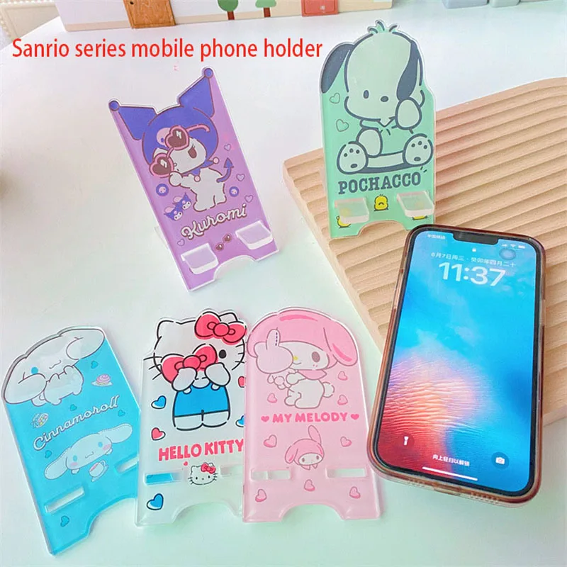 Kawaii Sanrio Hello Kitty Cinnamoroll Pochacco Cartoon The New Acrylic Desktop Cell Phone Bracket Portable Anime Peripherals
Kawaii Sanrio Hello Kitty Cinnamoroll Pochacco Cartoon The New Acrylic Desktop Cell Phone Bracket Portable Anime Peripherals