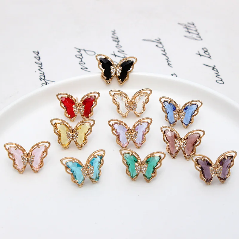 1pcs Fairy Stained Glass Crystal Butterfly Stud Earrings Personality Simple Temperament Butterfly Wings Stud Earrings
1pcs Fairy Stained Glass Crystal Butterfly Stud Earrings Personality Simple Temperament Butterfly Wings Stud Earrings