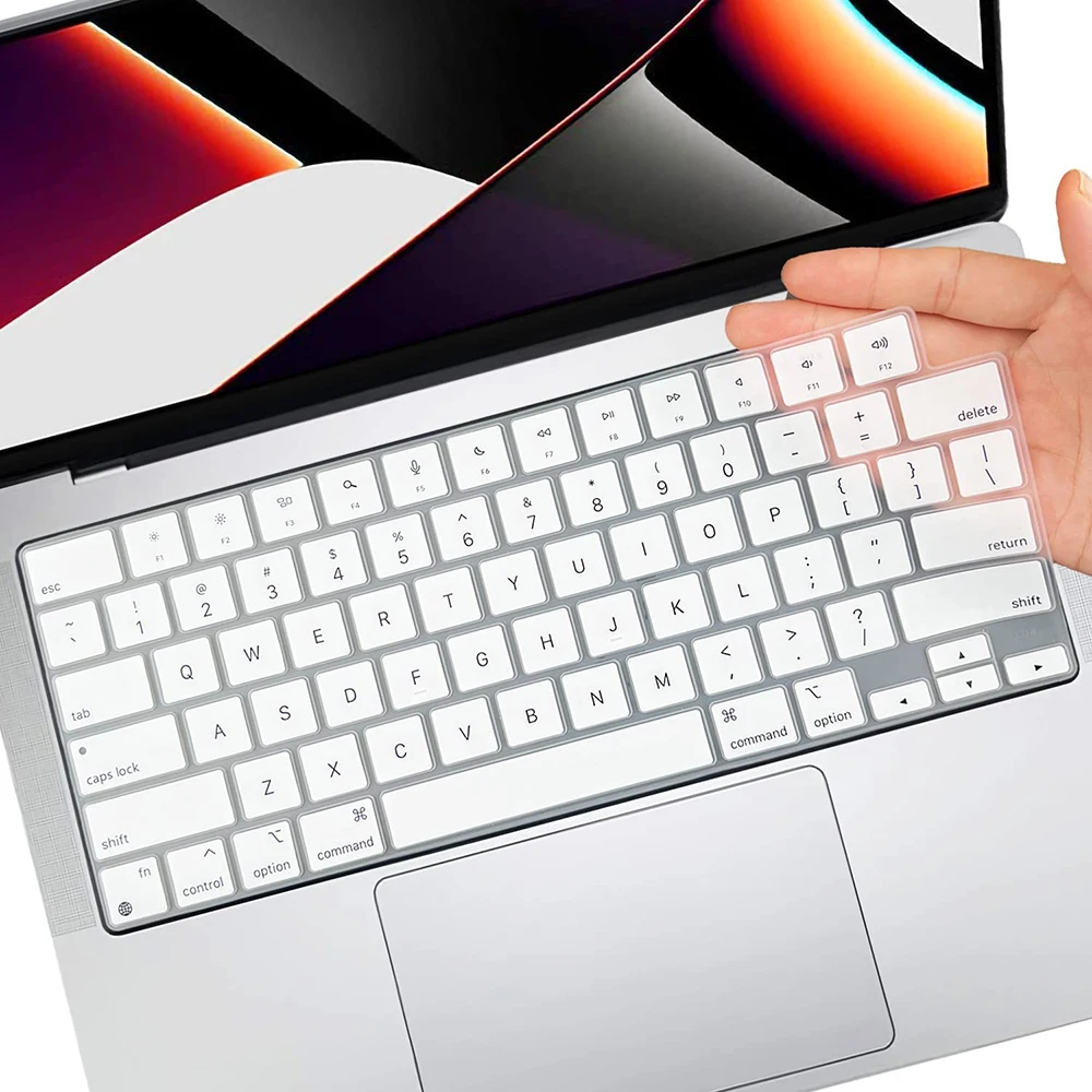 

Чехол для клавиатуры для MacBook Air M2 A2681 Pro14 A2442 / MacBook Pro 16 A2485 2021 M1Color, Силиконовая защита для клавиатуры, английский язык