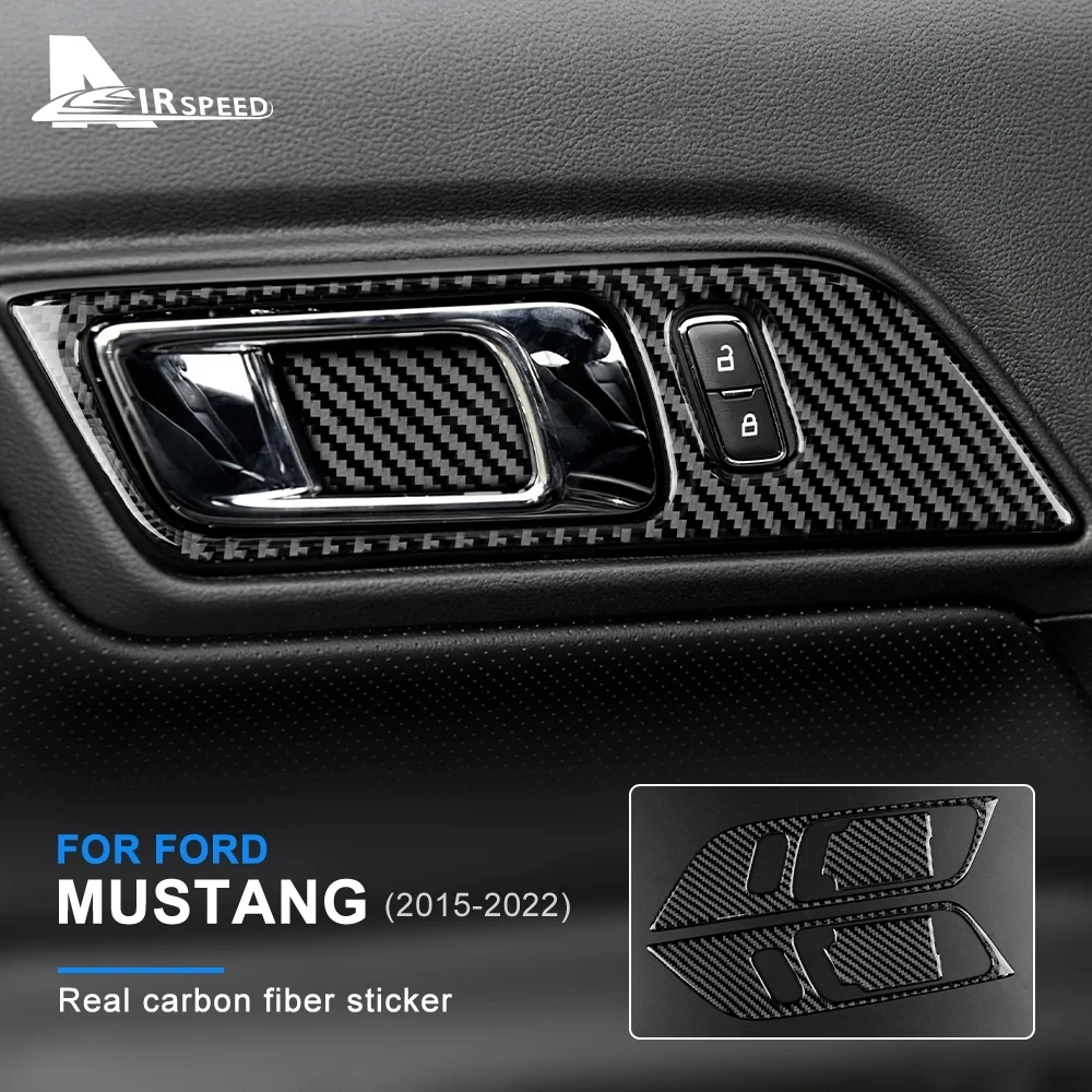 Наклейка на внутреннюю ручку автомобильной двери из углеродного волокна для Ford Mustang 2015-2022, аксессуары для внутренней отделки
Наклейка на внутреннюю ручку автомобильной двери из углеродного волокна для Ford Mustang 2015-2022, аксессуары для внутренней отделки