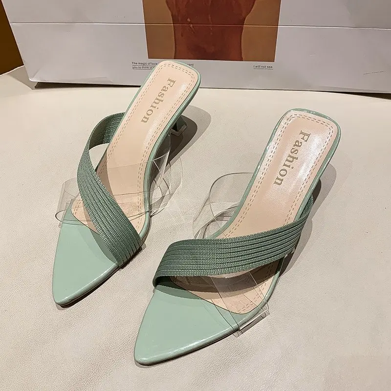 Summer Women Yellow Green Beige Pumps Sandals For Ladies Sexy Mules High Heels Slip-on Slippers Slides Shoes New 2021
Summer Women Yellow Green Beige Pumps Sandals For Ladies Sexy Mules High Heels Slip-on Slippers Slides Shoes New 2021