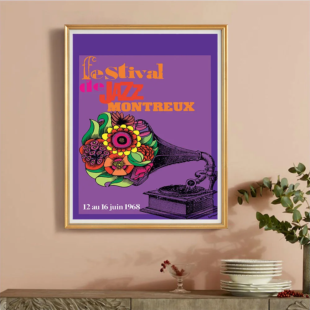 Montreux Jazz Music Festival Vintage Art Print Poster Flower Phonograph Wall Picture Decor Canvas Painting
Montreux Jazz Music Festival Vintage Art Print Poster Flower Phonograph Wall Picture Decor Canvas Painting