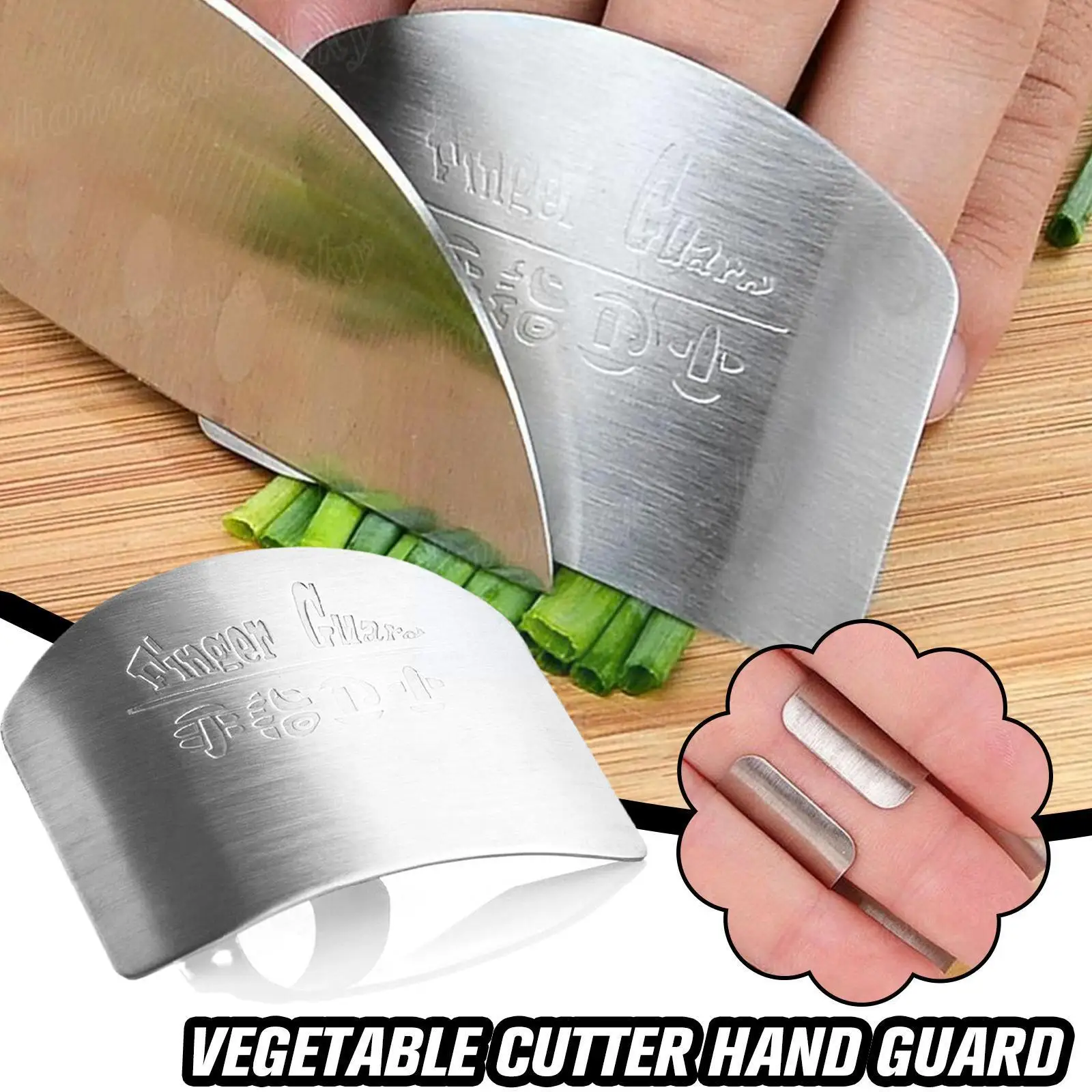

1pcs Steel Finger Protector Anti-cut Finger Kitchen T6b1 Tools Protecter Cutting Vegetable Hand Kitchen Guard Gadgets U7h1