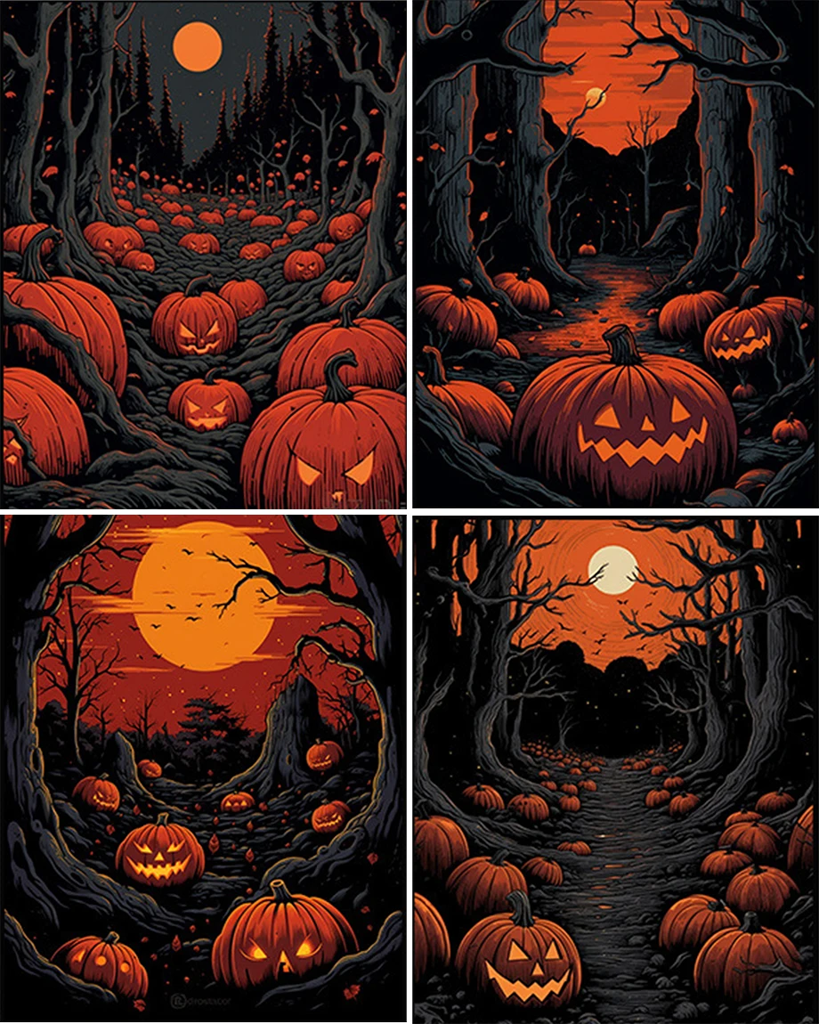 Halloween Pumpkin Forest Home Bedroom Decoration Wall Modern Home Room Decor Art Mural Unframed Canvas DIY Painting By Numbers
Halloween Pumpkin Forest Home Bedroom Decoration Wall Modern Home Room Decor Art Mural Unframed Canvas DIY Painting By Numbers