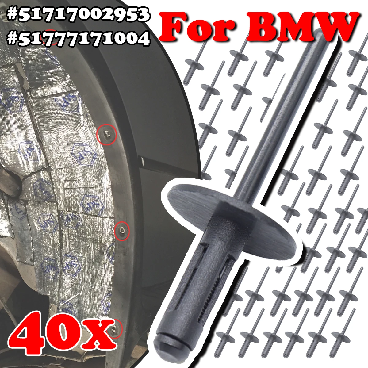 40 шт. зажим для автомобильного бампера, пластиковые застежки, расширительные заклепки 51717002953 для BMW X5 E53 E70 F15 F85 X1 E84 E83 F25 E36 E85
40 шт. зажим для автомобильного бампера, пластиковые застежки, расширительные заклепки 51717002953 для BMW X5 E53 E70 F15 F85 X1 E84 E83 F25 E36 E85
