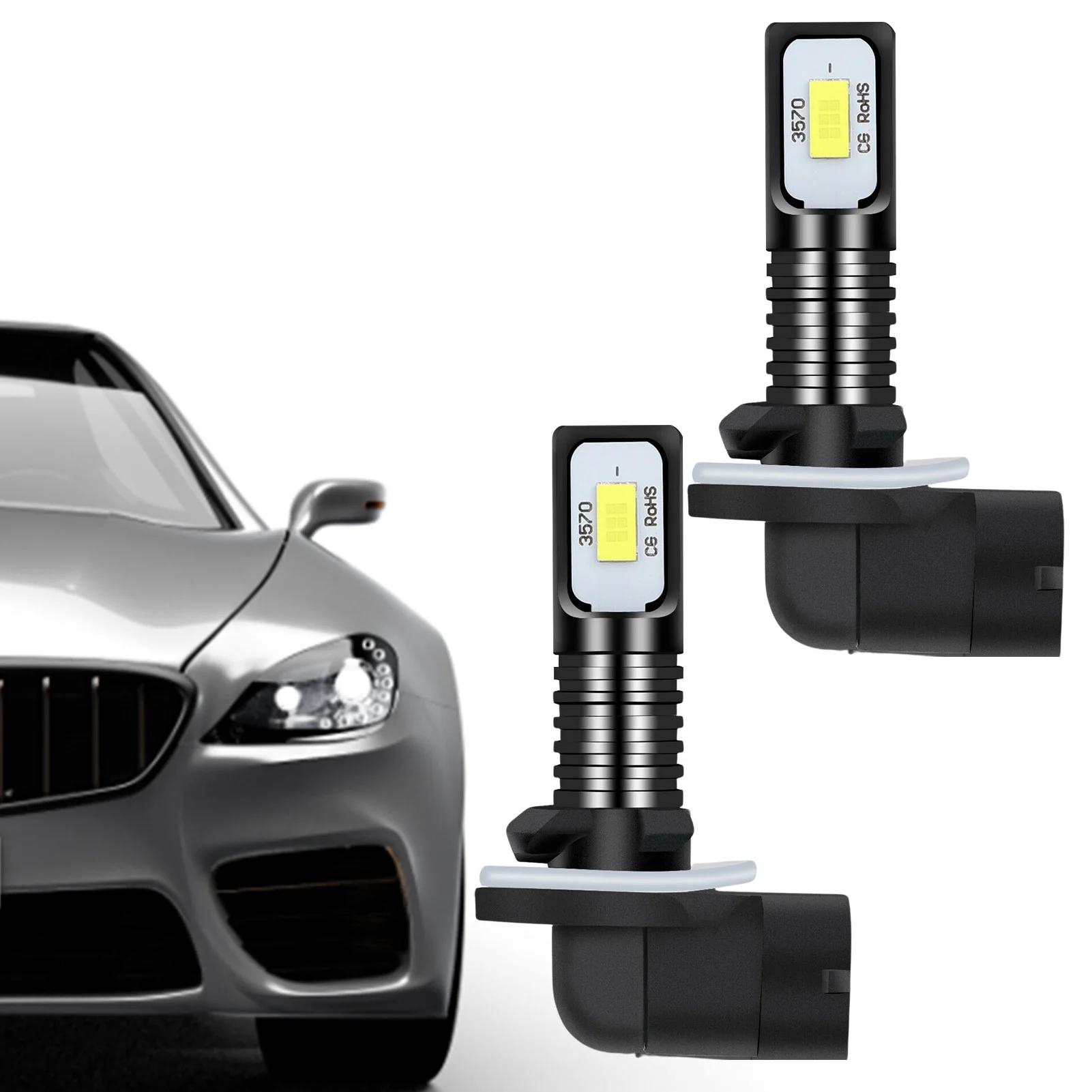 2Pcs Bright LED Fog Light Super Bright LED Fog Light Bulbs 360-degree Illumination Light Bulbs Low Energy Consumption Practical
2Pcs Bright LED Fog Light Super Bright LED Fog Light Bulbs 360-degree Illumination Light Bulbs Low Energy Consumption Practical