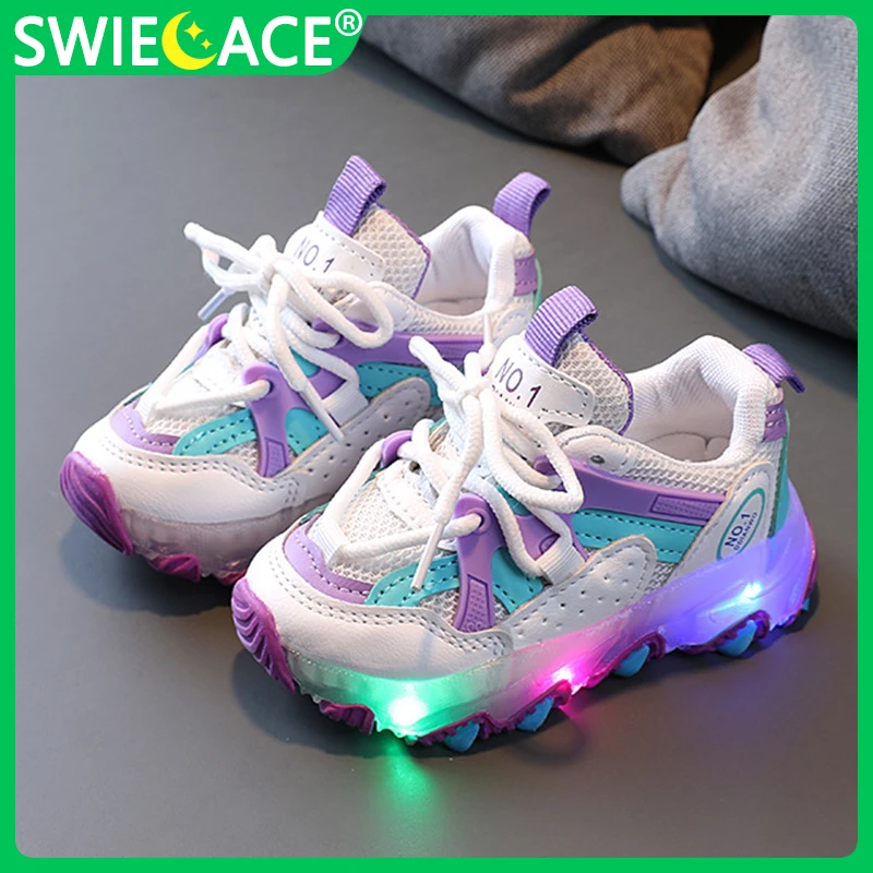 Size 21-30 Baby Girls LED Luminous Shoes Glowing Sneakers for Kids Boys Children Breathable Toddler Shoes zapatillas de deporte
Size 21-30 Baby Girls LED Luminous Shoes Glowing Sneakers for Kids Boys Children Breathable Toddler Shoes zapatillas de deporte