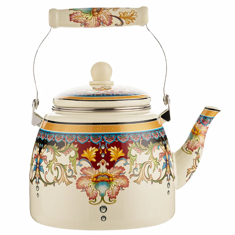 Enamel Western Kettle Teapot Bright Fire Unchanged Black Chinese Court Style Large Capacity with Cup
Enamel Western Kettle Teapot Bright Fire Unchanged Black Chinese Court Style Large Capacity with Cup