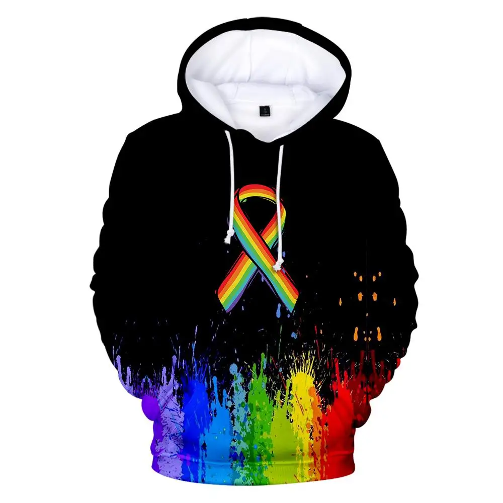 

ЛГБТ красочный Радужный Флаг 3D печать Мужчины Женщины Мода для лесбиянок геев с капюшоном пуловер геи ЛГБТ гордость Толстовка Свитшот