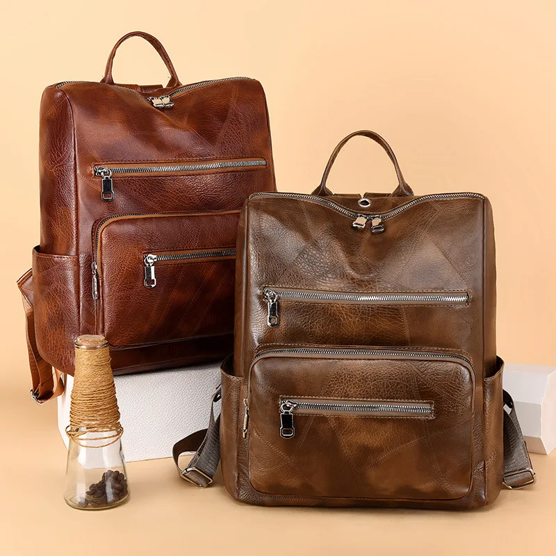 New Genuine Leather Backpack for Women Large Capacity Shoulder Bag for Ladies Female Rucksack with Tassel Multiple Pockets
New Genuine Leather Backpack for Women Large Capacity Shoulder Bag for Ladies Female Rucksack with Tassel Multiple Pockets