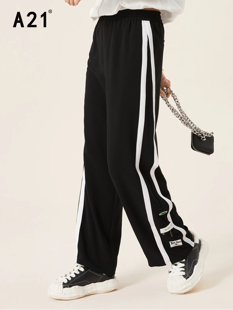A21 Women Casual Elastic Wide-leg Trousers 2022 Spring New Loose Drawstring Sports Pants for Female Letter Pattern Bottoms
A21 Women Casual Elastic Wide-leg Trousers 2022 Spring New Loose Drawstring Sports Pants for Female Letter Pattern Bottoms