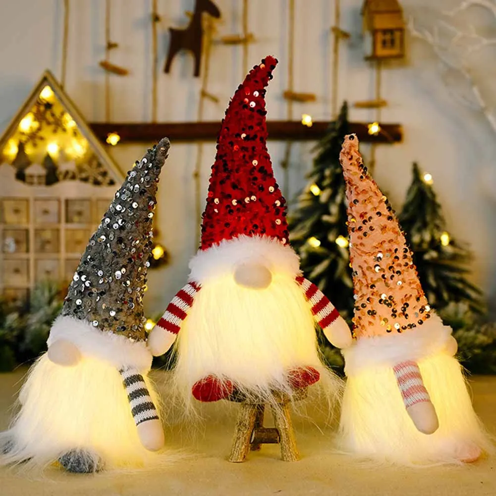 Christmas Dwarf Gnome LED Light Decorations Luminescent Plush Doll For Home Xmas Tree Hanging Pendant Gift For Children Decor
Christmas Dwarf Gnome LED Light Decorations Luminescent Plush Doll For Home Xmas Tree Hanging Pendant Gift For Children Decor