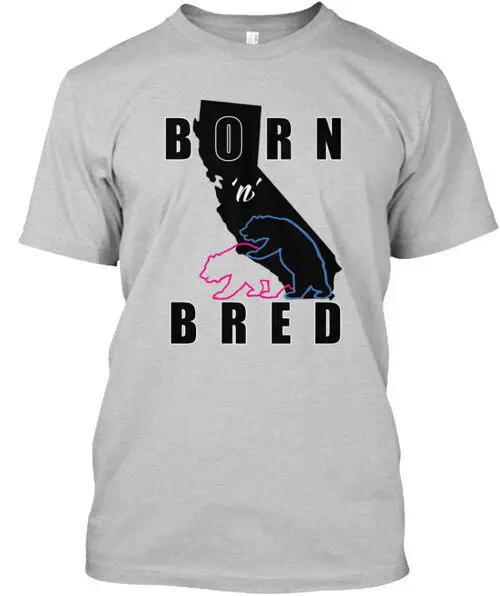 Футболка Born 'n' Bred Cali Lifestyle изготовленная в США размеры от S до 5XL летние