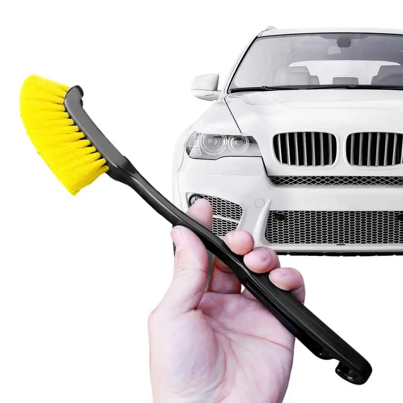 

Car Hub Cleaning Brush Nylon Bristles Wheel Cleaning Brush With Long-Handle Car Wheels Tire Rim Detailing Cleaning Brushes