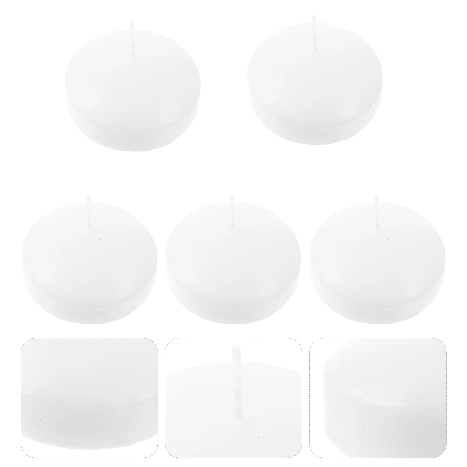 5 Pcs Unscented Tealight White Candles Small Decorative Party Supply Paraffin Round Compact Smokeless Dripless Pool Outdoor
5 Pcs Unscented Tealight White Candles Small Decorative Party Supply Paraffin Round Compact Smokeless Dripless Pool Outdoor