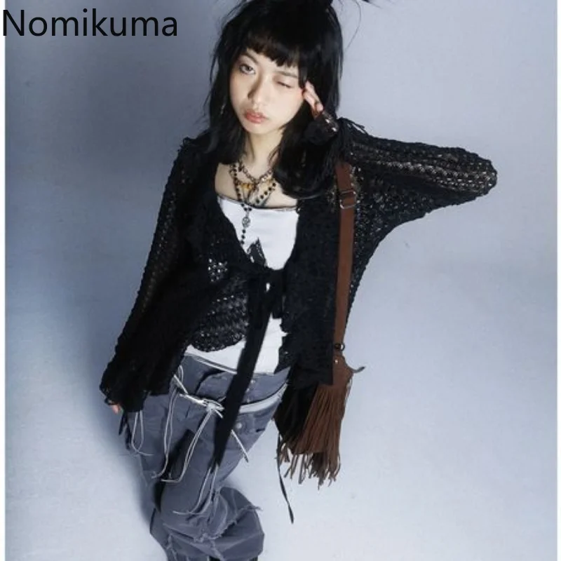 Nomikuma Abrigo Mujer Spring Summer Hollow Out Drawstring Loose Roupa Feminina Harajuku Vintage Punk Style Fashion Jackets
Nomikuma Abrigo Mujer Spring Summer Hollow Out Drawstring Loose Roupa Feminina Harajuku Vintage Punk Style Fashion Jackets