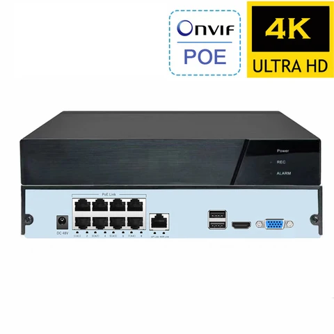 4K 8 каналов 4 канала 8 МП 5 Мп 4 МП Стандартный видеорегистратор H.265 IP камера системы видеонаблюдения сетевая P2P камера видеонаблюдения
