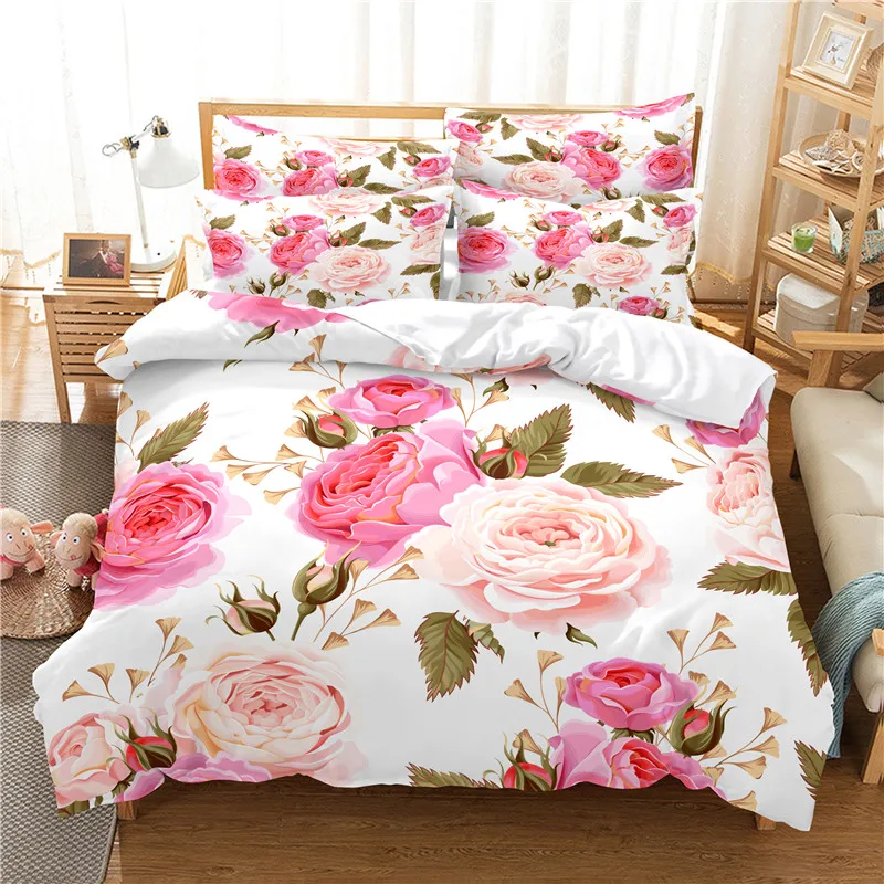 3D Bedding Digital Printing Queen Size Bedding Set Fashion Design Flowers Bedding Set Quilt Cover
3D Bedding Digital Printing Queen Size Bedding Set Fashion Design Flowers Bedding Set Quilt Cover