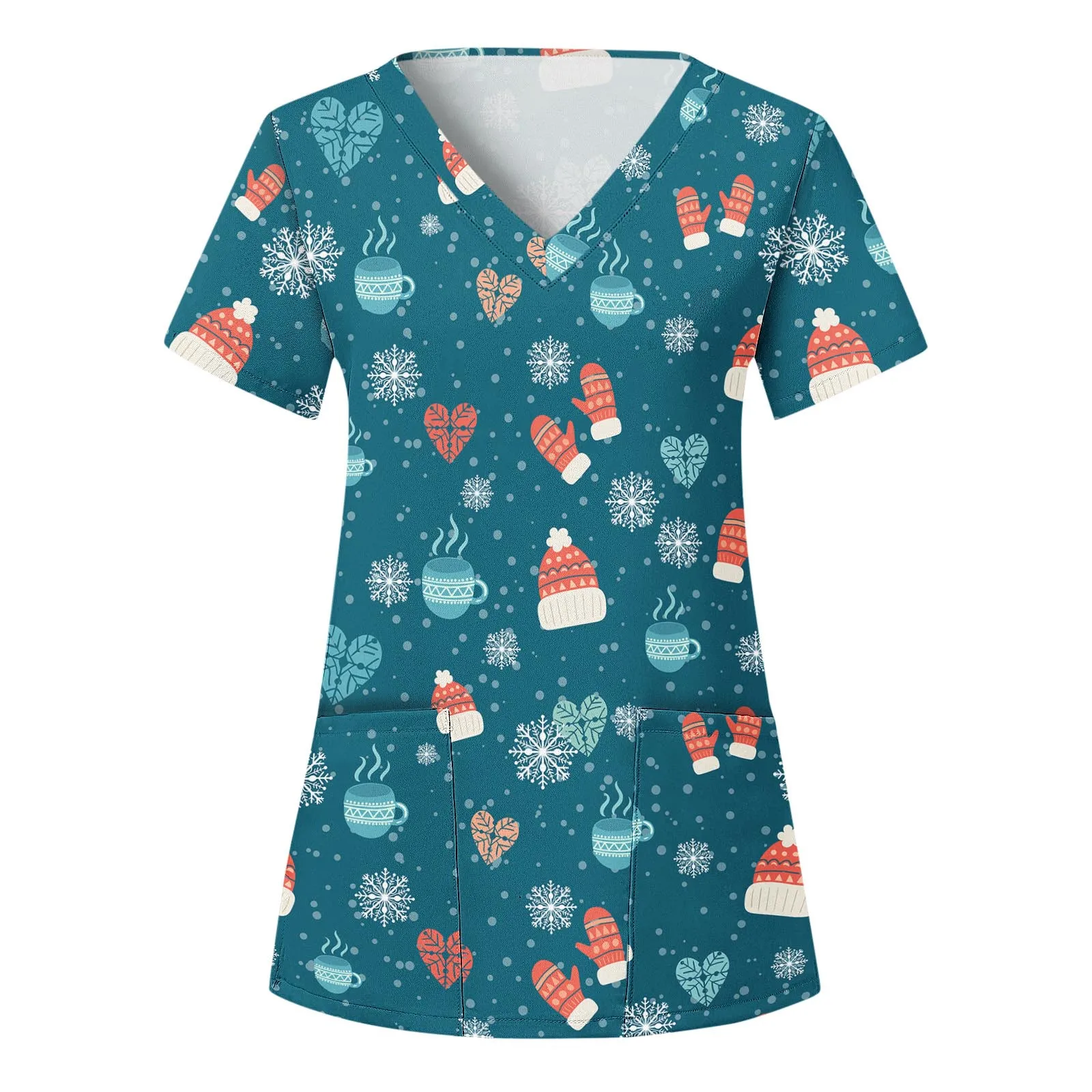 Shirt For Women Merry Christmas Printed Short Sleeve V Neck Holiday Fun Patterned Working Tshirts Blouse Tops With Pockets
Shirt For Women Merry Christmas Printed Short Sleeve V Neck Holiday Fun Patterned Working Tshirts Blouse Tops With Pockets