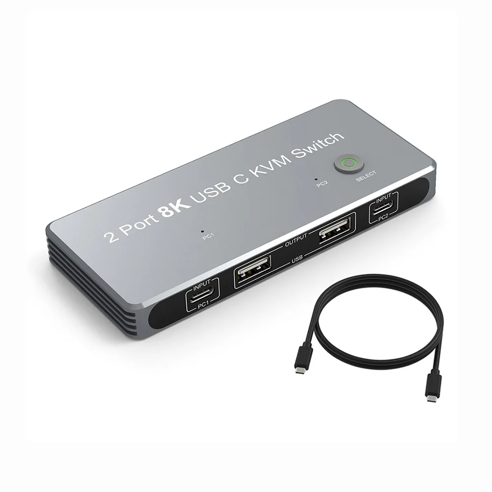 8K Displayport KVM Switch 8K@60hz Type-C KVM Two Port Switch KVM switch mouse&keyboad supported USB Printer U Disk
8K Displayport KVM Switch 8K@60hz Type-C KVM Two Port Switch KVM switch mouse&keyboad supported USB Printer U Disk