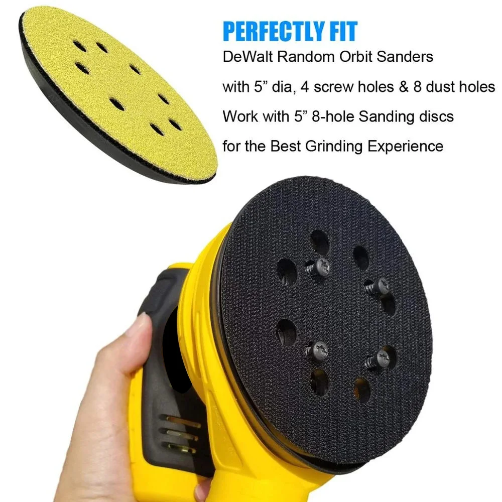 5 Inch Sanding Polishing Pad 8 Hole Disc Sander Pad Sheet Sander Hook and Loop Sanding Pad with Metal Backing Tool Accessories
5 Inch Sanding Polishing Pad 8 Hole Disc Sander Pad Sheet Sander Hook and Loop Sanding Pad with Metal Backing Tool Accessories