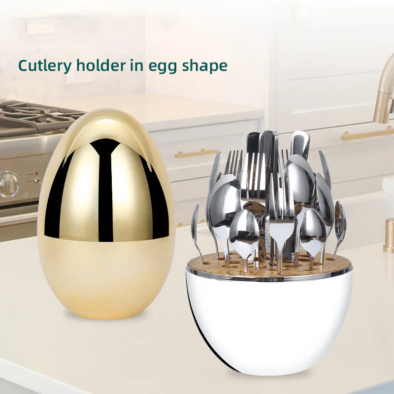24 Pieces Set Eggshell Shape Cutlery Set Gold Silver Dinner Knife Fork New Flatware 6 People Use Dinnerware Home Decoration
24 Pieces Set Eggshell Shape Cutlery Set Gold Silver Dinner Knife Fork New Flatware 6 People Use Dinnerware Home Decoration