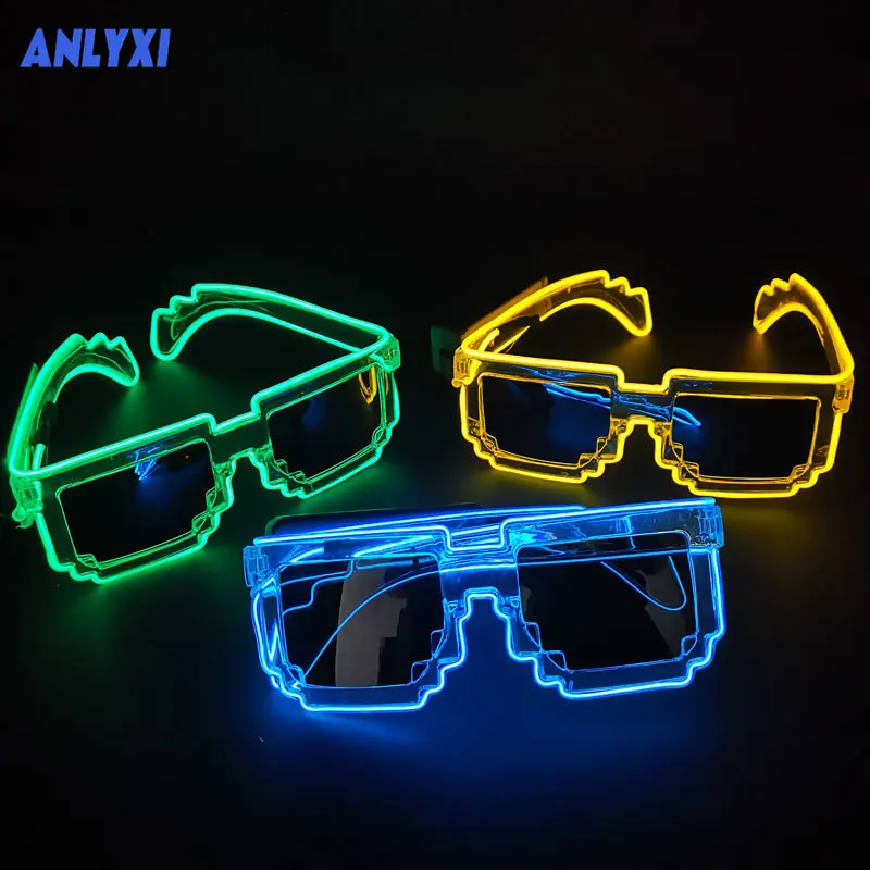 Unisex Led Sunglasses for Glow Party Glasses Glow In The Dark Flashing Mosaic UV400 Eyewear Led Luminous Glasses Gift Toy 
Unisex Led Sunglasses for Glow Party Glasses Glow In The Dark Flashing Mosaic UV400 Eyewear Led Luminous Glasses Gift Toy