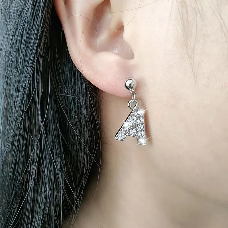 26 English Initial Letter Drop Earrings for Women Girls Small Rhinestone Name Alphabet Dangle Earrings Vintage Jewelry Wholesale
26 English Initial Letter Drop Earrings for Women Girls Small Rhinestone Name Alphabet Dangle Earrings Vintage Jewelry Wholesale