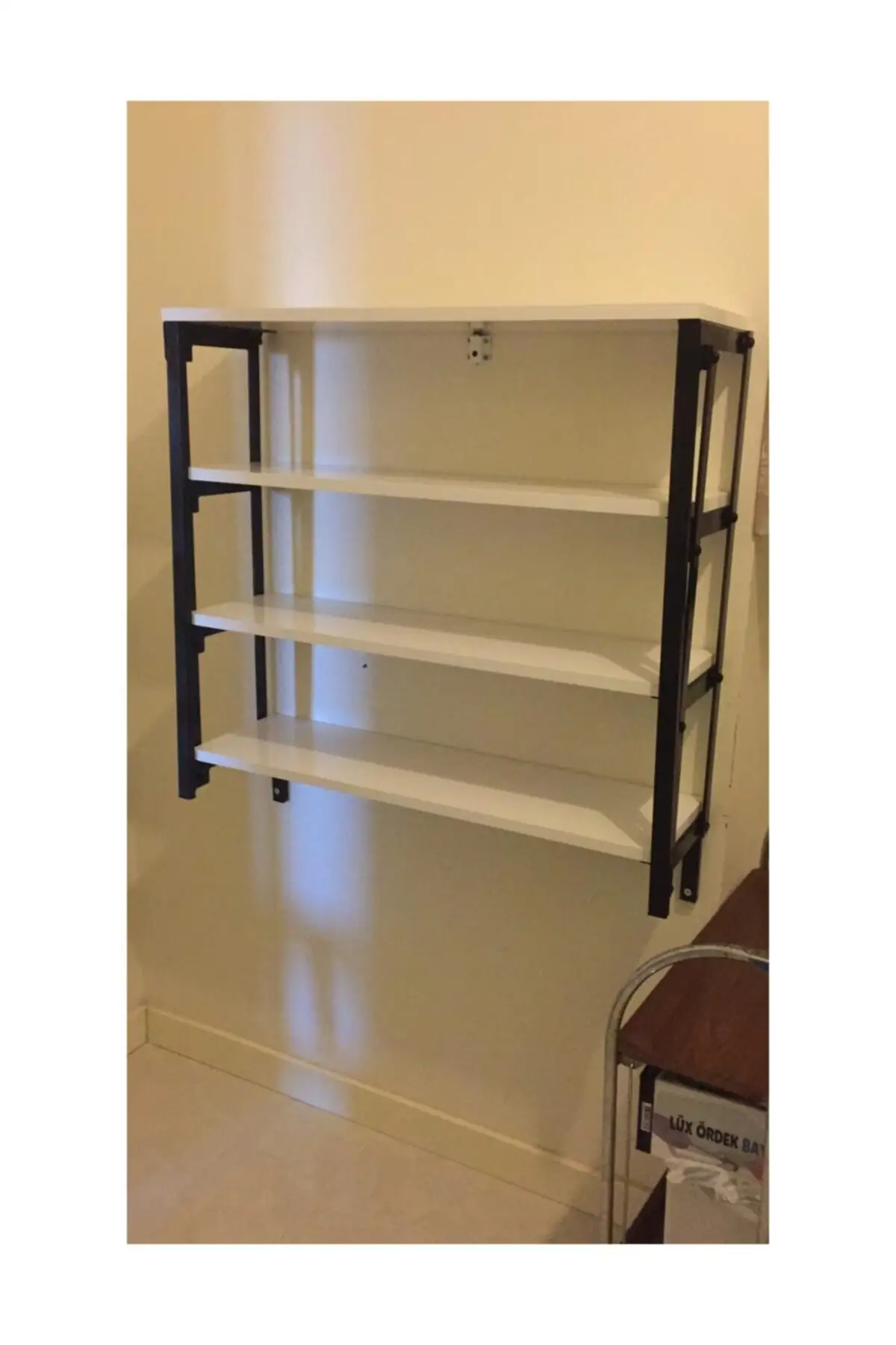 Kitchen Table Foldable Wall Mounted Used Table And 4 Shelves Available Metal Constructio
Kitchen Table Foldable Wall Mounted Used Table And 4 Shelves Available Metal Constructio