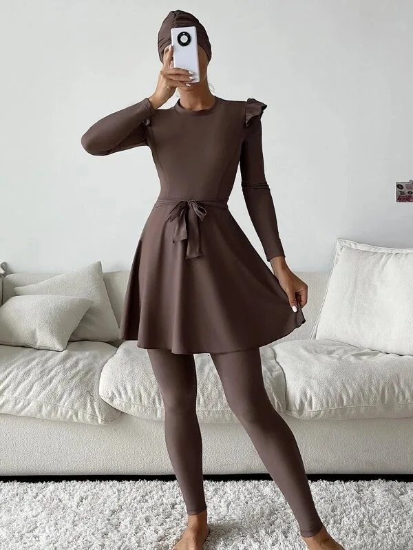 2023 Muslim Swimwear Women Modest Solid Hijab Long Sleeves Sport Swimsuit Islamic Colorblock High Neck Burkini Swimsuit
2023 Muslim Swimwear Women Modest Solid Hijab Long Sleeves Sport Swimsuit Islamic Colorblock High Neck Burkini Swimsuit