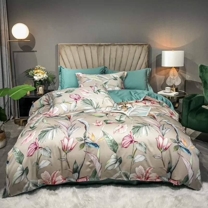 Luxury Egyptian Cotton Duvet Cover Queen King Vibrant Flower Tree Leaves Print Bedding Set with Zipper Bed Sheet Pillowcases
Luxury Egyptian Cotton Duvet Cover Queen King Vibrant Flower Tree Leaves Print Bedding Set with Zipper Bed Sheet Pillowcases