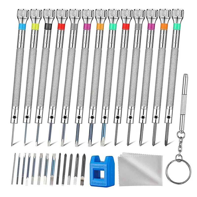 13PCS Professional Watch Screwdriver Set, For Eyeglass Sunglass Watch Jewelry Computer Electronics Tools Repair Kit
13PCS Professional Watch Screwdriver Set, For Eyeglass Sunglass Watch Jewelry Computer Electronics Tools Repair Kit