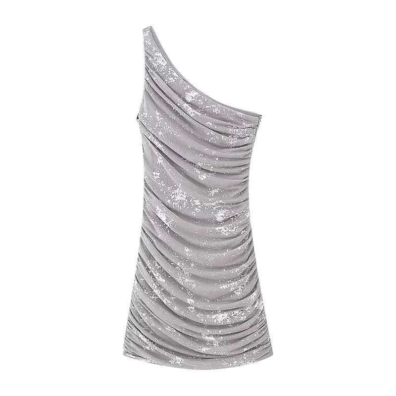 Summer Women's 2023 New Casual Asymmetric One Shoulder Metal Tie Printed Silk Net Pleated Slim Mini Dress Sexy Evening Gowns
Summer Women's 2023 New Casual Asymmetric One Shoulder Metal Tie Printed Silk Net Pleated Slim Mini Dress Sexy Evening Gowns