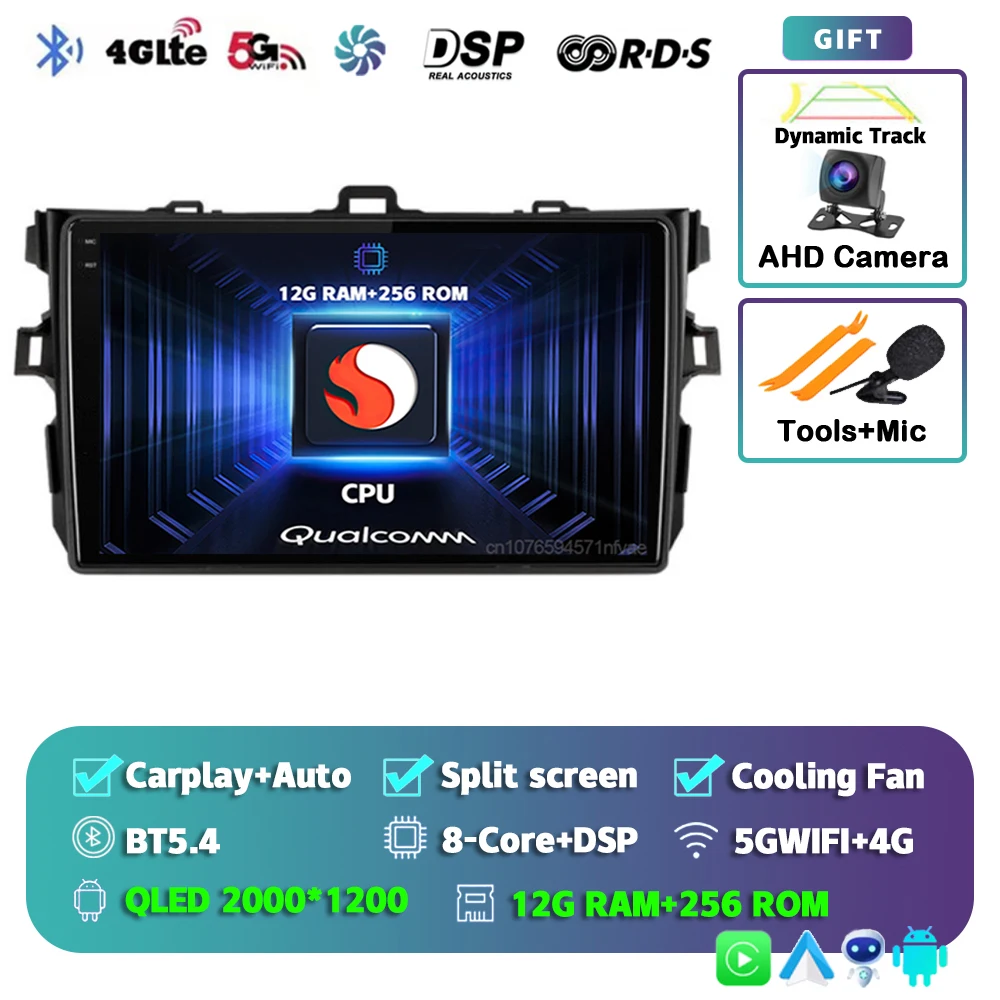 Автомобильный радиоприемник Android 15, мультимедийный плеер для Toyota Corolla E140 E150 2006-2013, авто Carplay, автомобильная стереосистема DSP, Wi-Fi + 4G Ai Voice 2 Din
Автомобильный радиоприемник Android 15, мультимедийный плеер для Toyota Corolla E140 E150 2006-2013, авто Carplay, автомобильная стереосистема DSP, Wi-Fi + 4G Ai Voice 2 Din