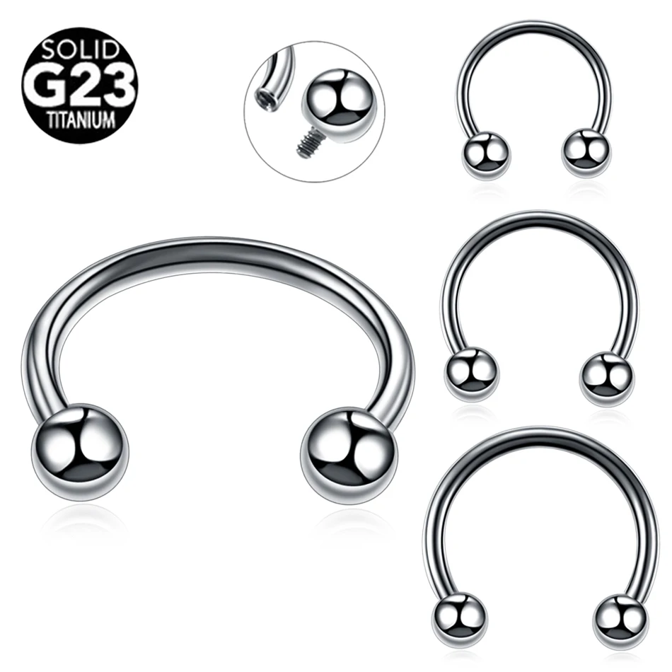 

10Pcs Stainless Steel Horseshoe Rings Smiley Piercing Cone Spike Septum Nose Lip Ring Labret Eyebrow Earring Basic Body Jewelry