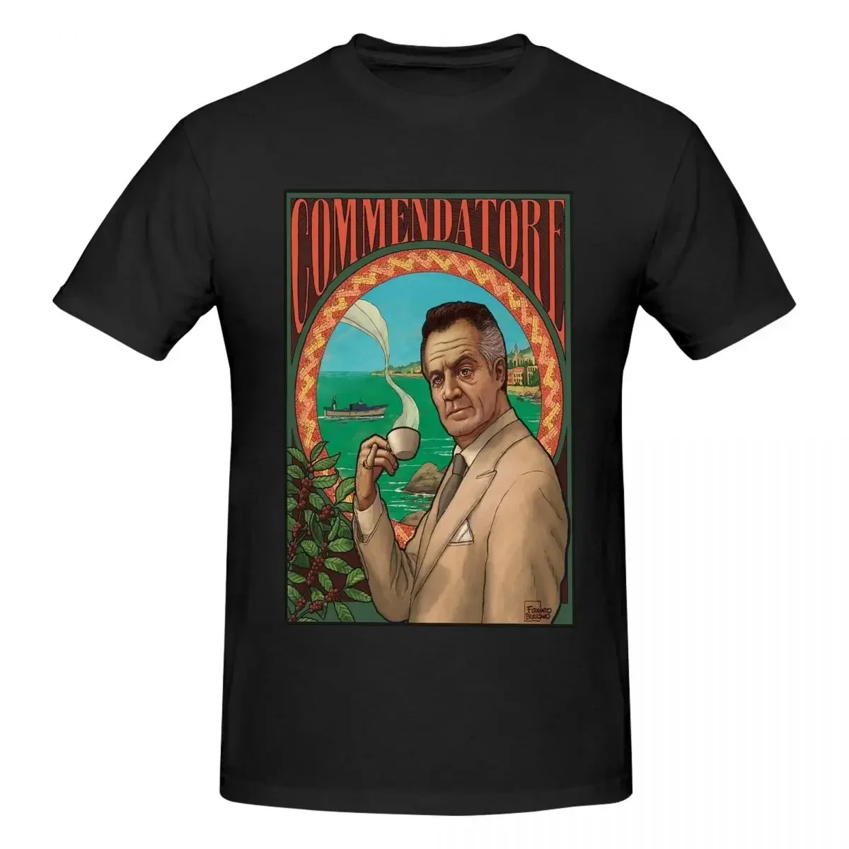 Commendatore-The Sopranos футболка из 100% хлопка мужские модные футболки с круглым вырезом и