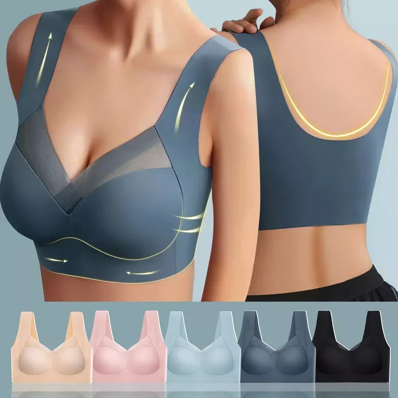 2022 Top Seamless Women's Bras Big Size Top Support Show Small Comfortable No Steel Ring Underwear Yoga Fitness Sleep Vest
2022 Top Seamless Women's Bras Big Size Top Support Show Small Comfortable No Steel Ring Underwear Yoga Fitness Sleep Vest