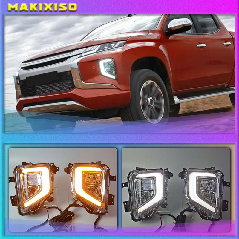2PCS LED DRL Daytime Running Lights Fog Lamp Cover with Yellow Turn Signal Lamp For Mitsubishi Triton L200 2019 2020
2PCS LED DRL Daytime Running Lights Fog Lamp Cover with Yellow Turn Signal Lamp For Mitsubishi Triton L200 2019 2020
