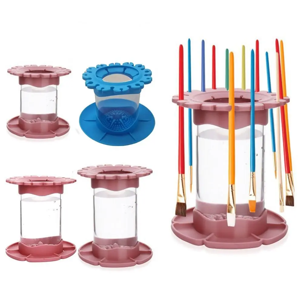 

With Brush Holder Palette Brush Washer Cleaning Tool Paintbrush Cleaning Paint Brush Cleaner Rinse Cup Calligraphy