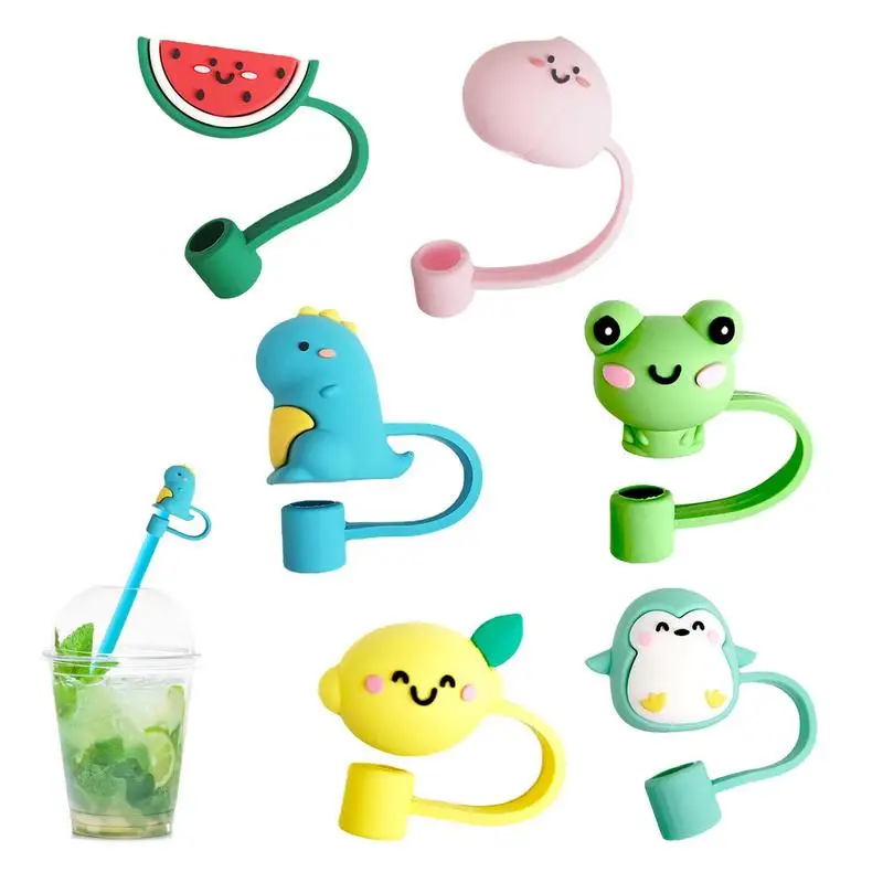 6 Pcs Cartoon Animals Shaped Straw Tips Cover Modern Straw Topper Covers High Quality Straw Tip Plugs For Straw Protection
6 Pcs Cartoon Animals Shaped Straw Tips Cover Modern Straw Topper Covers High Quality Straw Tip Plugs For Straw Protection