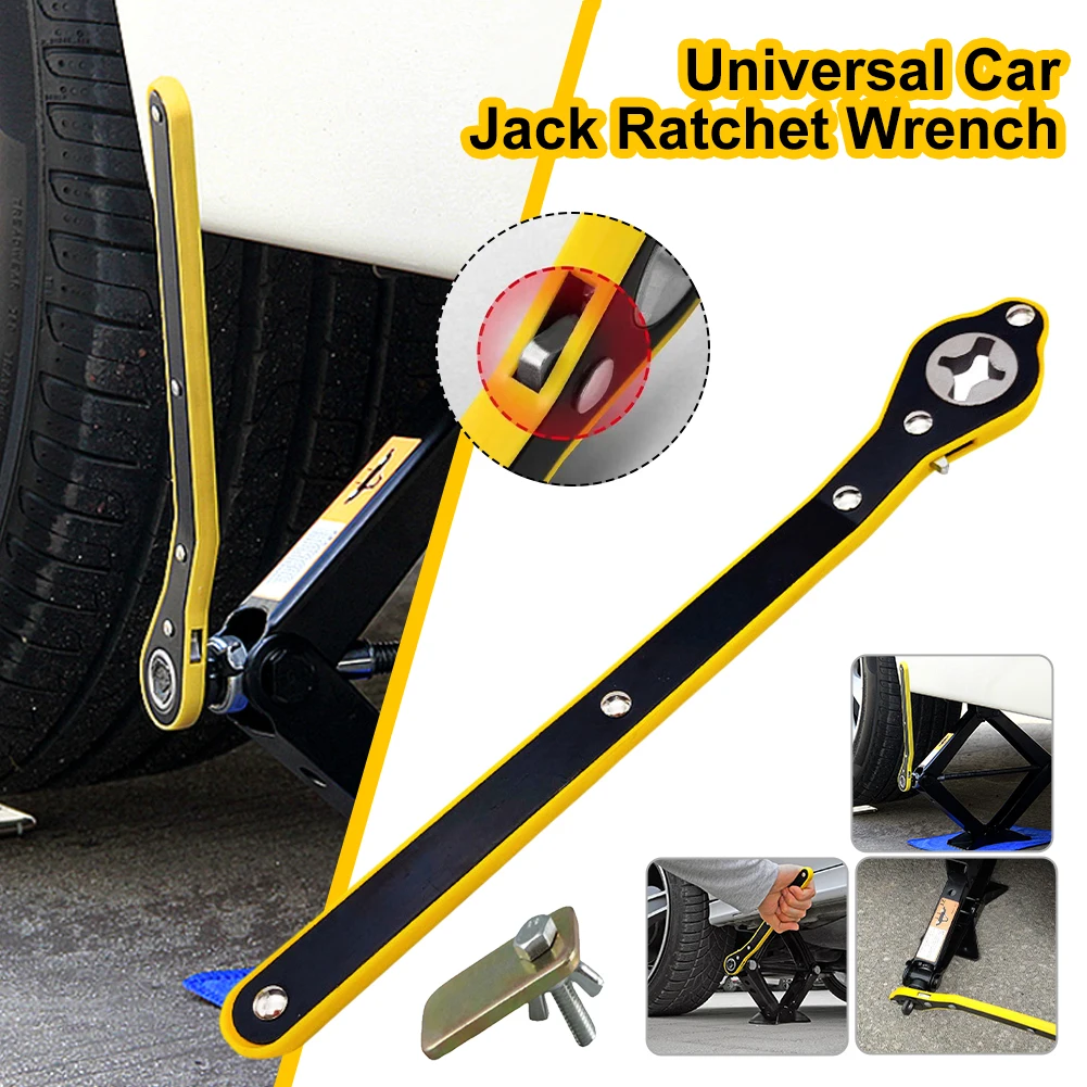 Jack Ratchet Wrench Universal Scissor Jack Garage Tire Wheel Lug Wrench Long Handle Wrench Home Repair Tools for SUVs Vans
Jack Ratchet Wrench Universal Scissor Jack Garage Tire Wheel Lug Wrench Long Handle Wrench Home Repair Tools for SUVs Vans