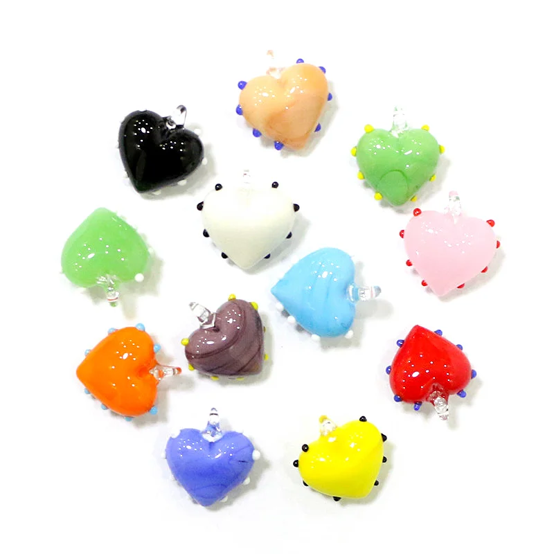 5pcs Custom Tiny Cute Glass Heart Shape Pendant Ornaments Charms Fashion Woman Jewelry for Making DIY Necklace Bracelet Earrings
5pcs Custom Tiny Cute Glass Heart Shape Pendant Ornaments Charms Fashion Woman Jewelry for Making DIY Necklace Bracelet Earrings