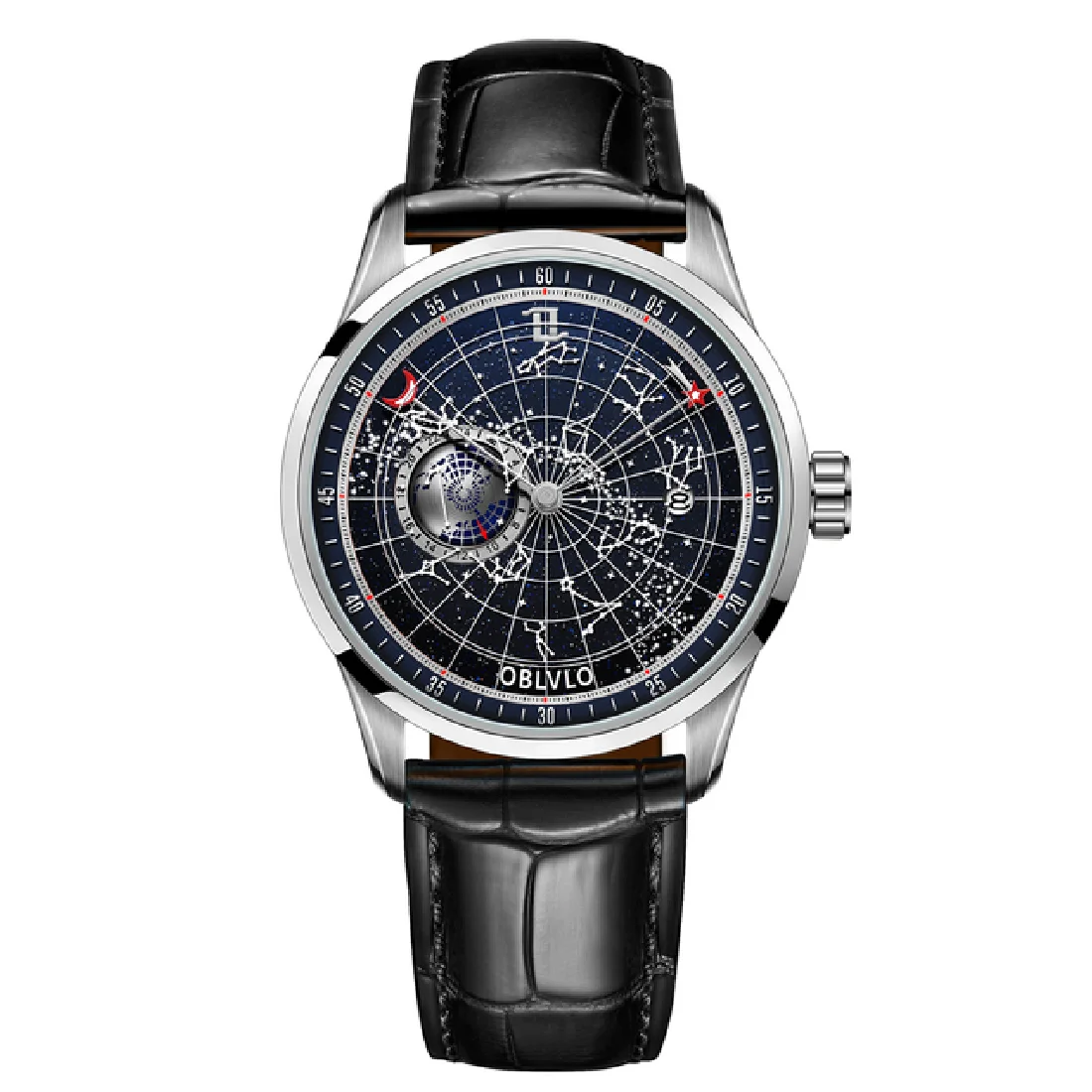 OBLVLO Men Automatic Watch Luxury Watches Mechanical Wristwatch Waterproof Luminous Star Dial Leather Strap Butterfly Clasp
OBLVLO Men Automatic Watch Luxury Watches Mechanical Wristwatch Waterproof Luminous Star Dial Leather Strap Butterfly Clasp